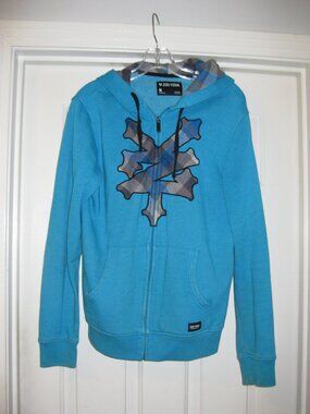 Men's Zoo York Medium Blue Zip-up Hoodie